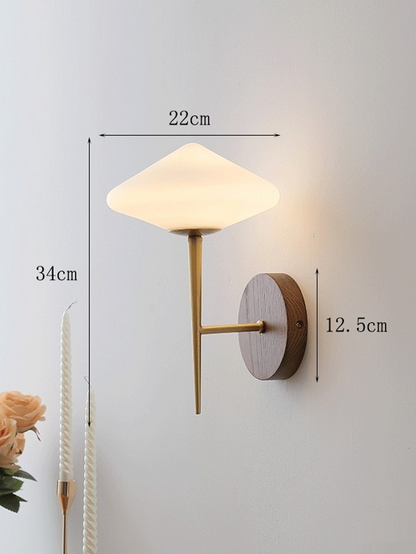 Walnut Gold Wall Sconce