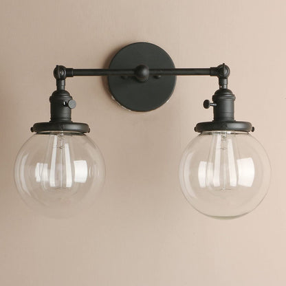 GlassGlobe Wall Sconce