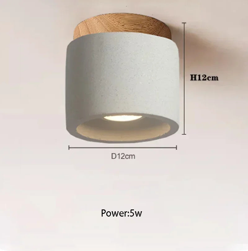 Cementwood Ceiling Light