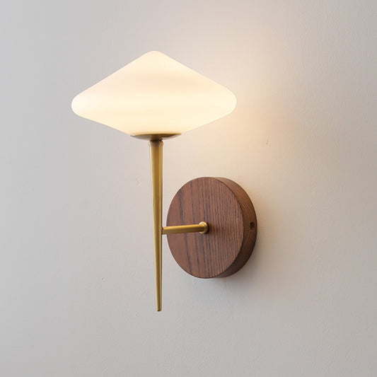 Walnut Gold Wall Sconce