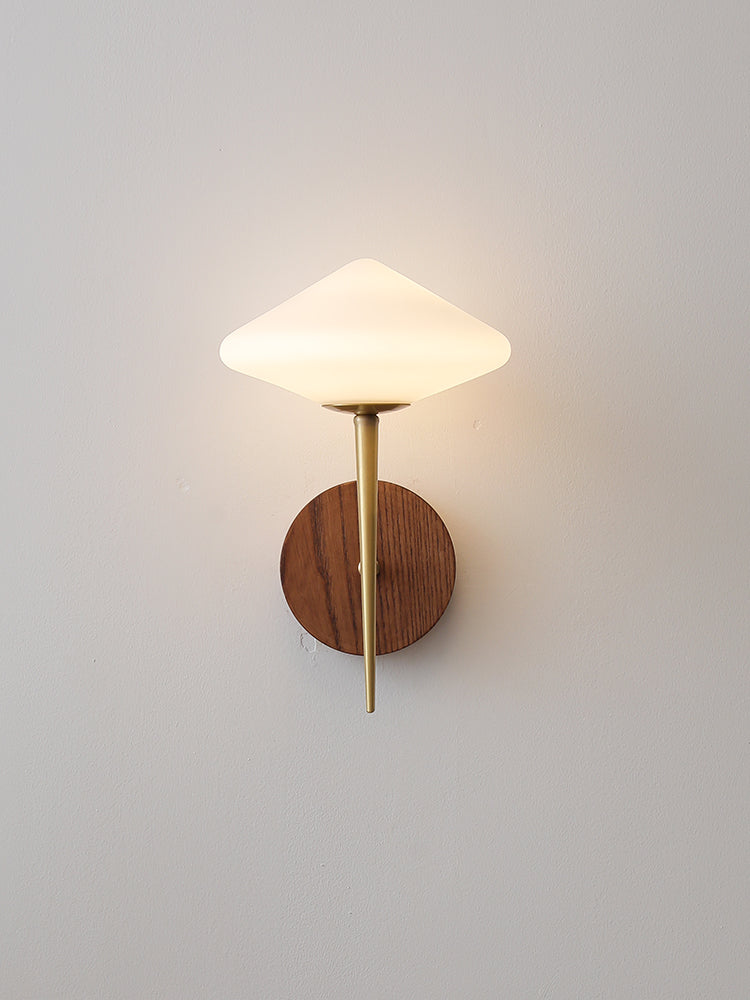 Walnut Gold Wall Sconce