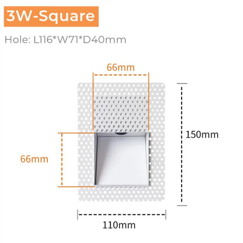 Frameless Step Sensor Outdoor Light