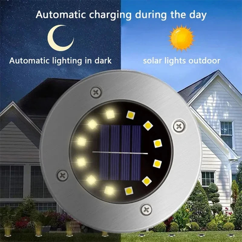 8/20LED Solar Power Disk Light 