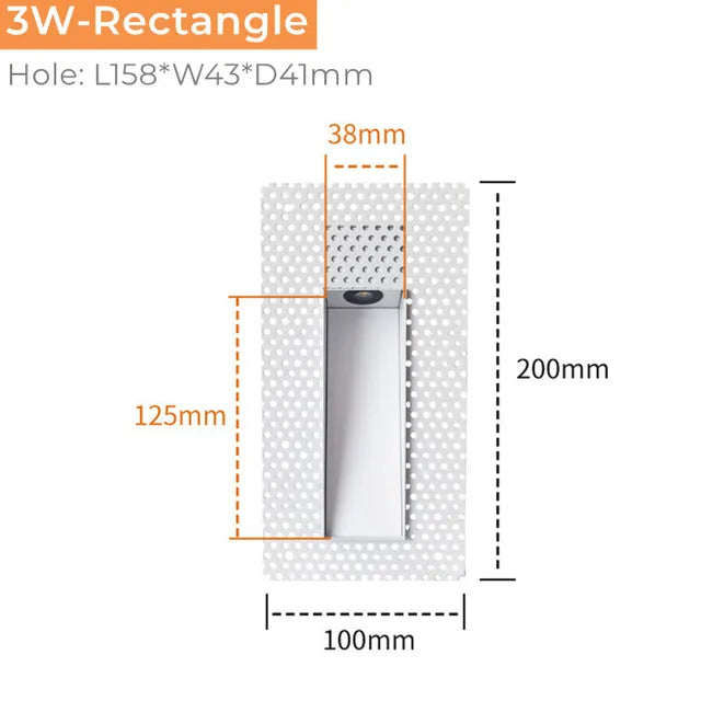 Frameless Step Sensor Outdoor Light